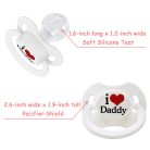 Little For Big Gen2 BigShield I Love Daddy adult pacifier in several colors