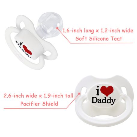 Little For Big Gen2 BigShield I Love Daddy adult pacifier in several colors