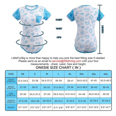 Little For Big Nursery Blue unisex body LB-017B