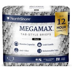 NorthShore MEGAMAX felnőtt pelenka fekete S méret csomag
