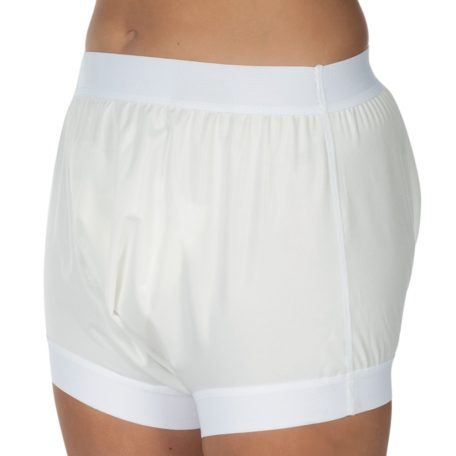 Suprima 1217 PU plastic pants in white color