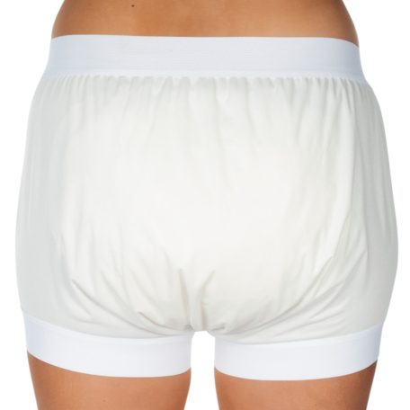Suprima 1217 PU plastic pants in white color