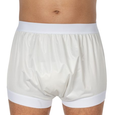 Suprima 1217 PU plastic pants in white color