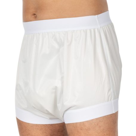 Suprima 1217 PU plastic pants in white color