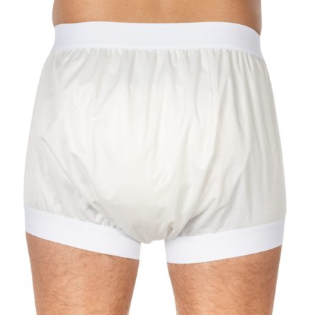 Suprima 1217 PU plastic pants in white color