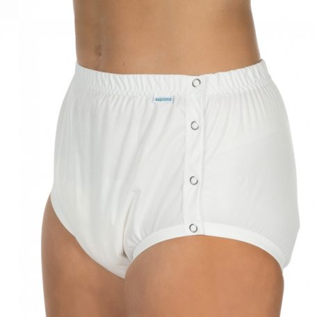 Suprima 1288 PU plastic pants in white color