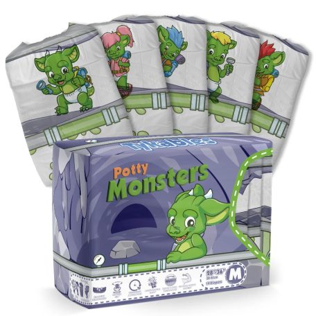 Tykables Potty Monsters felnőtt pelenka
